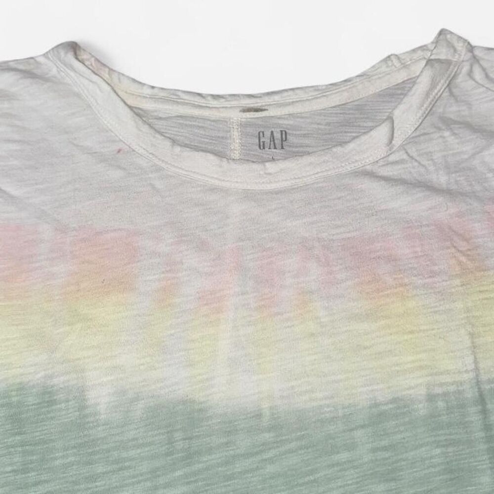GAP Pastel Gradient Tie-Dye Short Sleeve T-Shirt, Size Large - Picture 3 of 7